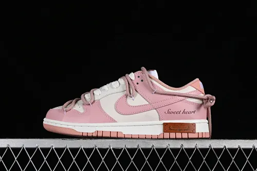 All categories Nk SB Dunk series Nk SB Dunk Low low-top sneakers Nk Dunk Low ESS customized version rose pink retro sweetheart low-top casual sneakers DD1503-118